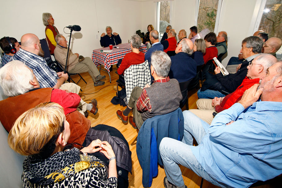 A full house at the Nick Lyons talk