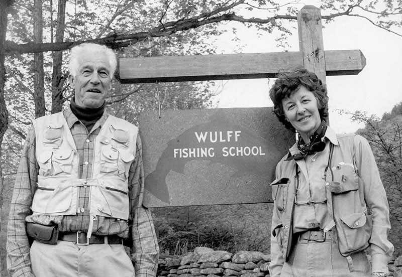 Joan and Lee Wulff at their school