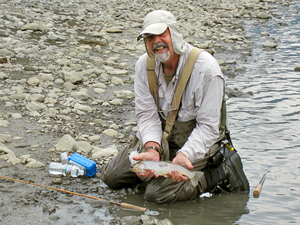 Ed Ostapczuk on the Lamar River in Yellowstone